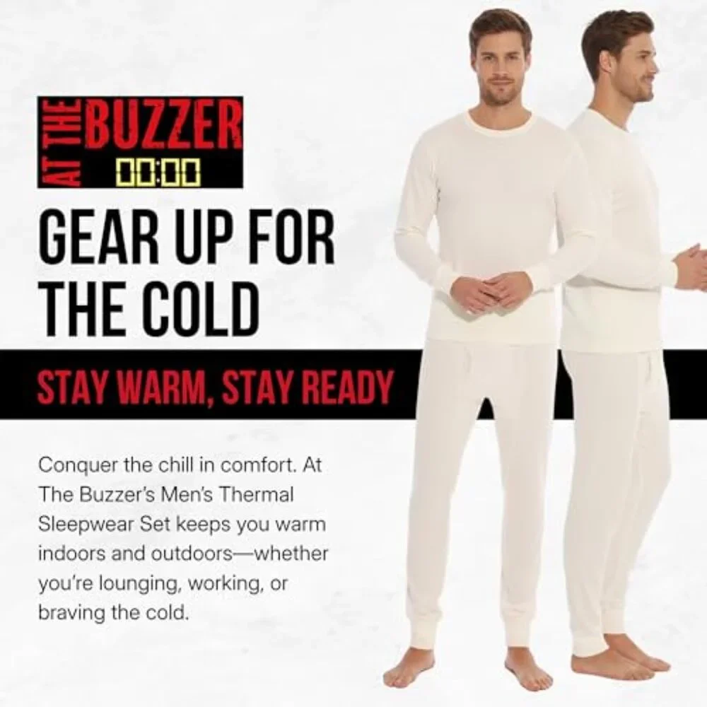 Men's Thermal Underwear Set Cozy Comfort Layering Base Layer Winter Essential_5